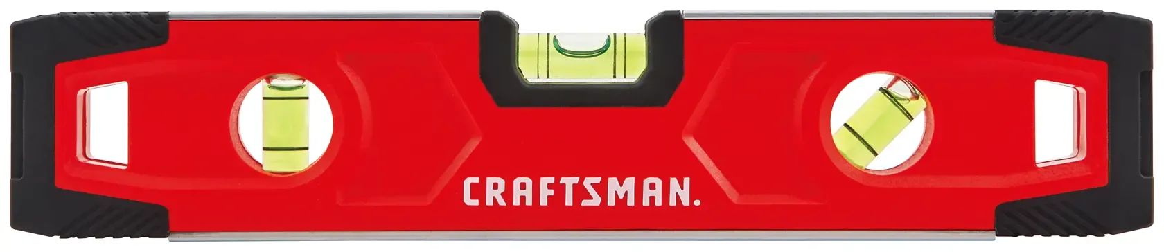 Craftsman CMHT43191 9-inch magnetic torpedo level with three vials, product photo on white background.